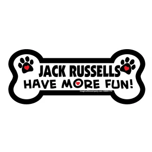 Jack Russells Have More Fun Bone Magnet
