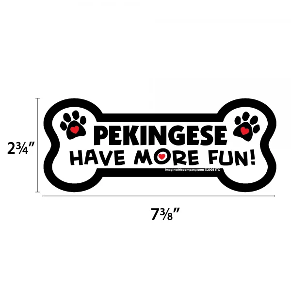 Pekingeses Have More Fun Bone Magnet - Image 2