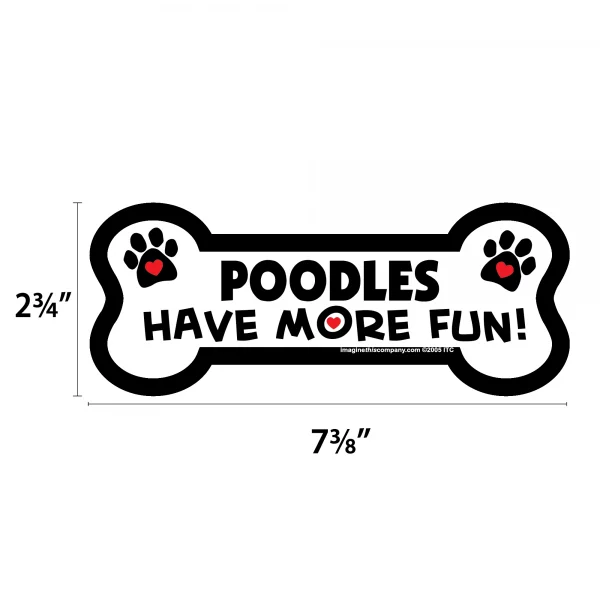 Poodles Have More Fun Bone Magnet - Image 2