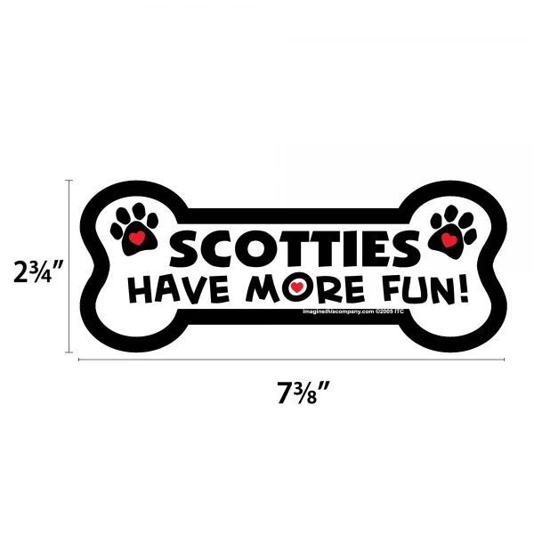 Scotties Have More Fun Bone Magnet - Image 2