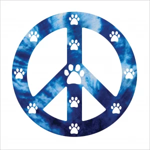 Blue Peace Sign Magnet