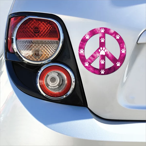 Pink Peace Sign Magnet - Image 3