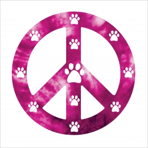 Pink Peace Sign Magnet