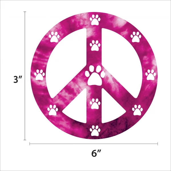 Pink Peace Sign Magnet - Image 2
