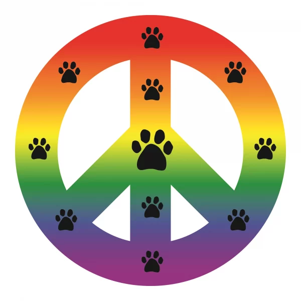 Rainbow Pride Peace Sign Magnet