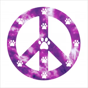 Purple Peace Sign Magnet