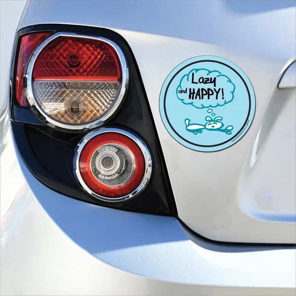 Lazy and Happy Circle Magnet - Image 3