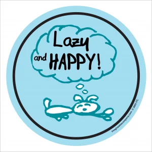 Lazy and Happy Circle Magnet