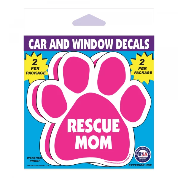 Rescue Mom 2 Pack Window Decals