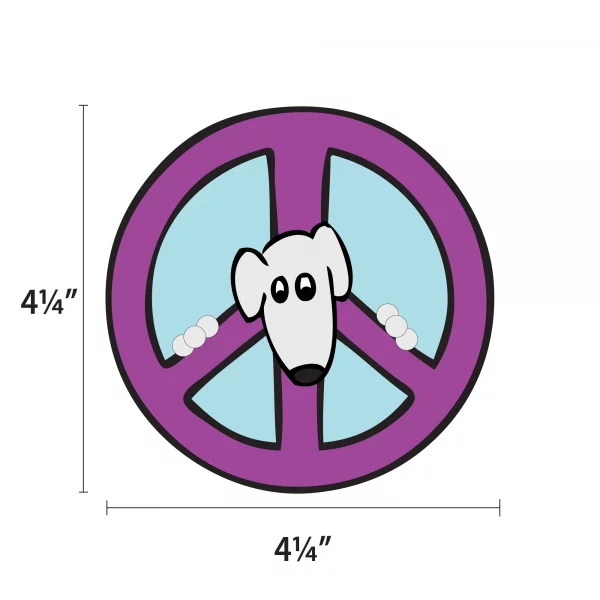 Peace Dog 2 Pack Window Decals - Image 2