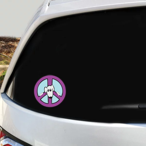Peace Dog 2 Pack Window Decals - Image 3