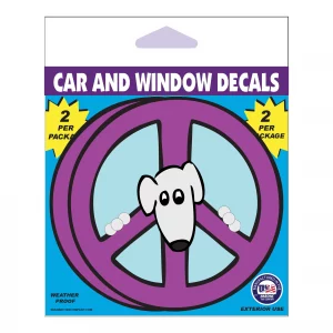Peace Dog 2 Pack Window Decals