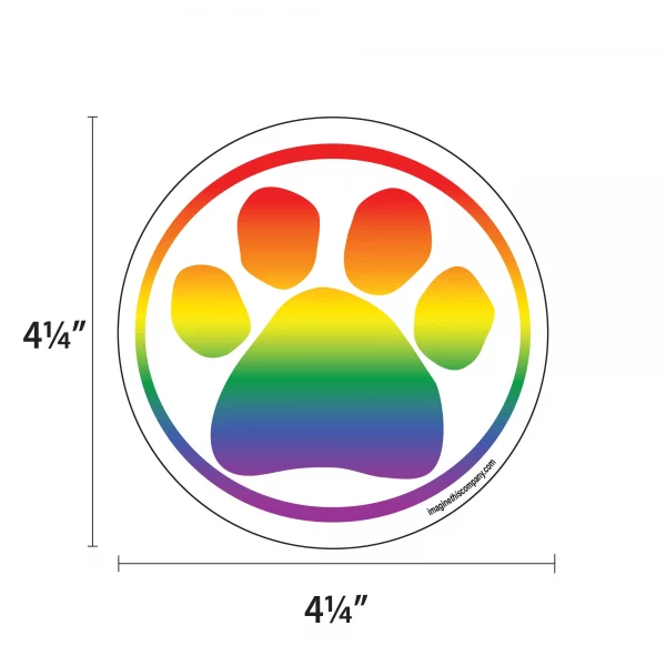 Rainbow Pride Paw 2 Pack Window Decals - Image 2