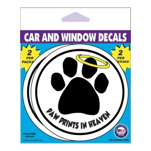 Pawprints in Heaven 2 Pack Window Decals