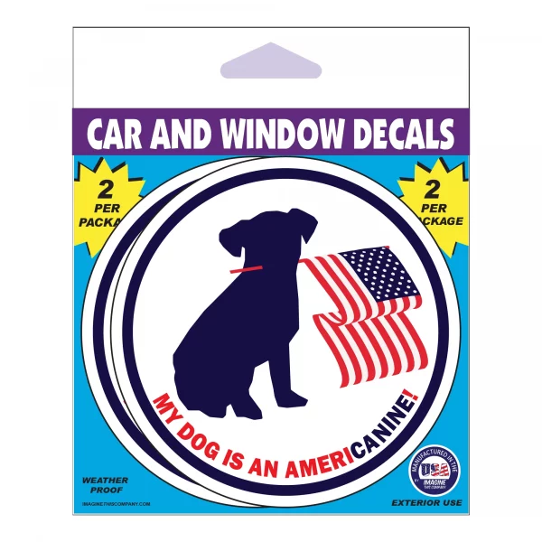 Americanine 2 Pack Window Decals