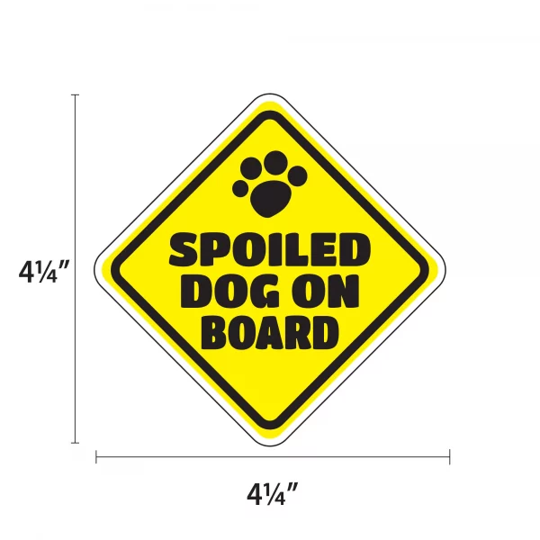 Caution: Spoiled Dog On Board 2 Pack Window Decals - Image 2