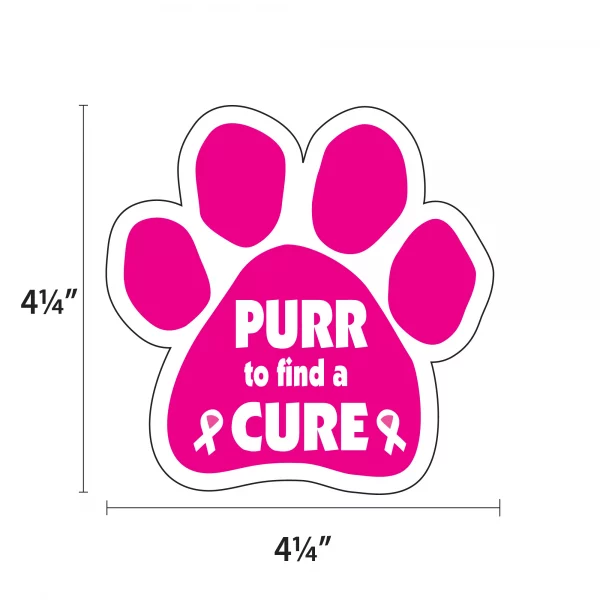 Purr To Find A Cure 2 Pack Window Decals - Image 2