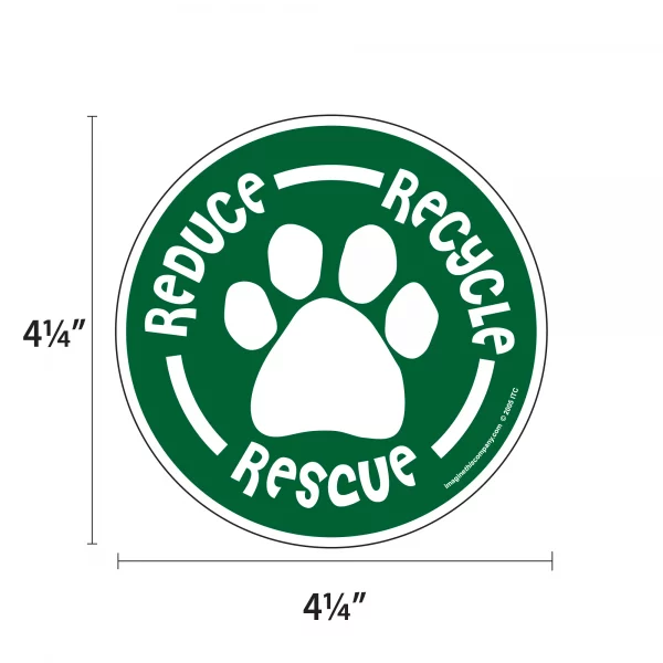 Reduce Rescue Recycle (Green) 2 Pack Window Decals - Image 2