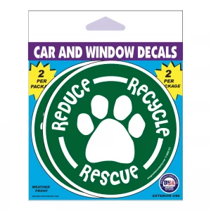 Reduce Rescue Recycle (Green) 2 Pack Window Decals