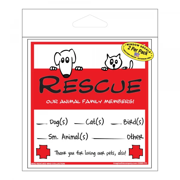Pet Rescue Decals 2 Pack Family