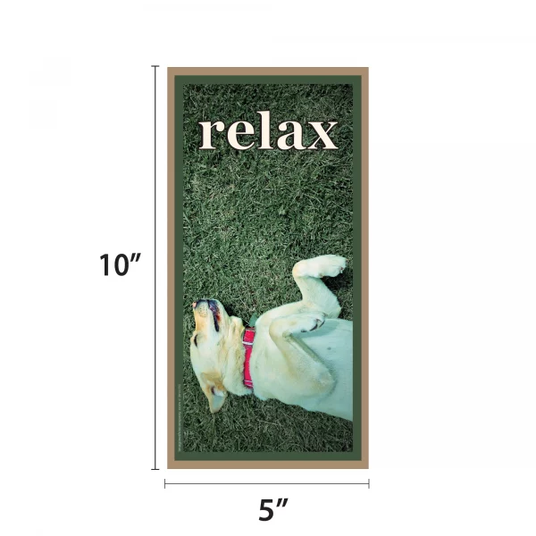 Relax Vertical Wood Sign - Image 2
