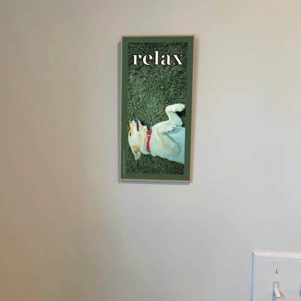 Relax Vertical Wood Sign - Image 3