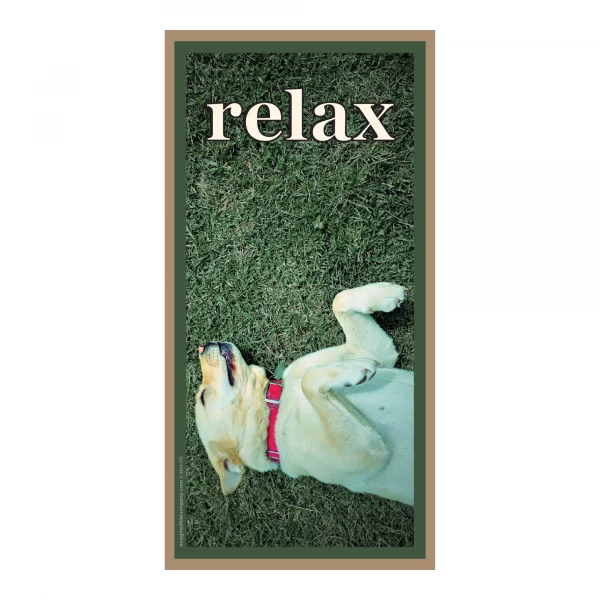 Relax Vertical Wood Sign