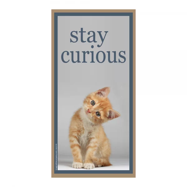 Stay Curious Vertical Wood Sign