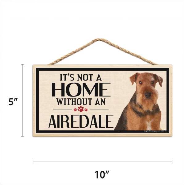 It's Not A Home Without An Airedale Wood Sign - Image 2