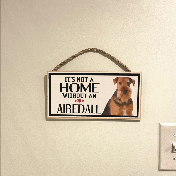 It's Not A Home Without An Airedale Wood Sign - Image 3
