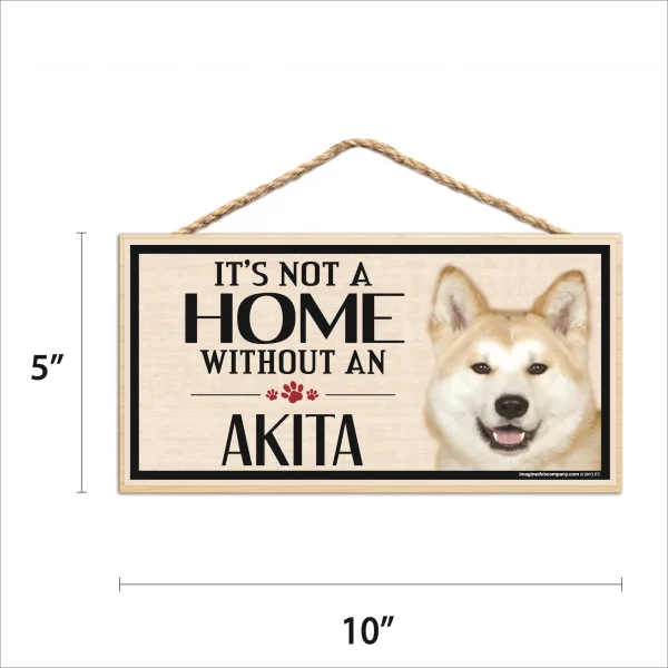 It's Not A Home Without An Akita Wood Sign - Image 2