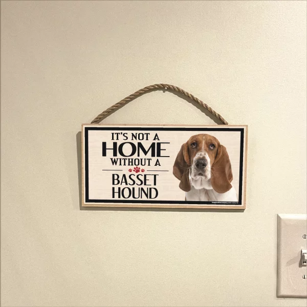 It's Not A Home Without A Bassett Hound Wood Sign - Image 3