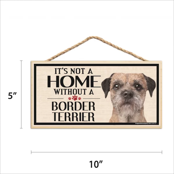 It's Not A Home Without A Border Terrier Wood Sign - Image 2