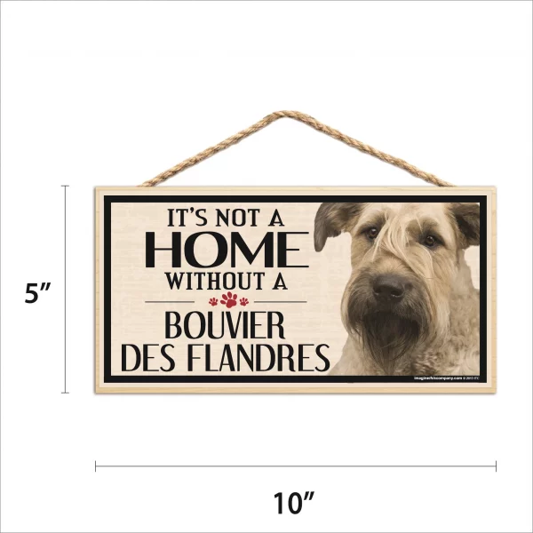 It's Not A Home Without A Bouvier Des Flandres Wood Sign - Image 2