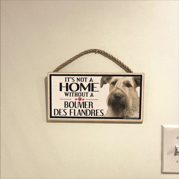 It's Not A Home Without A Bouvier Des Flandres Wood Sign - Image 3
