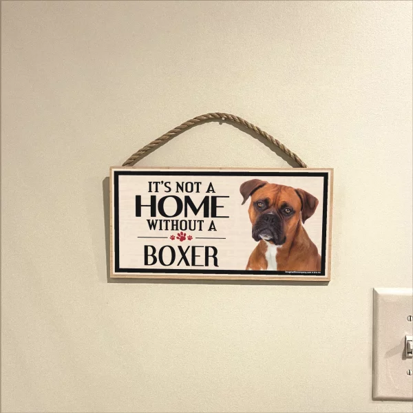 It's Not A Home Without A Boxer Wood Sign - Image 3