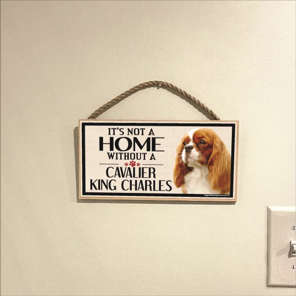 It's Not A Home Without A Cavalier King Charles Wood Sign - Image 3