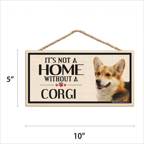 It's Not A Home Without A Corgi Wood Sign - Image 2