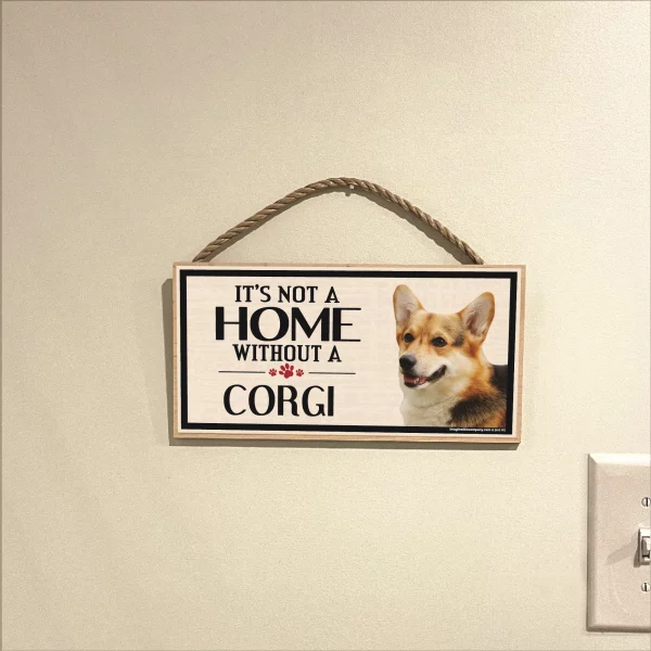 It's Not A Home Without A Corgi Wood Sign - Image 3