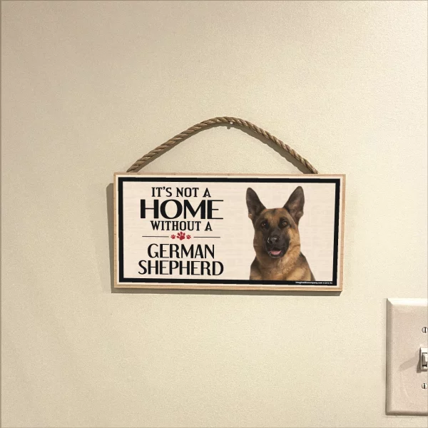 It's Not A Home Without A German Shepherd Wood Sign - Image 3