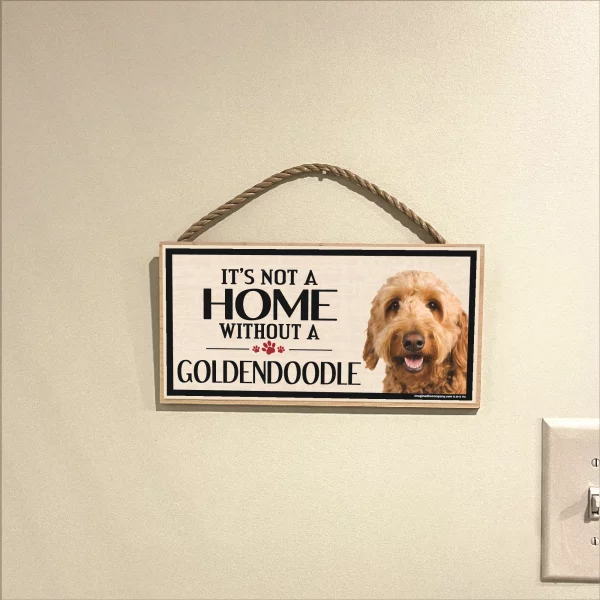 It's Not A Home Without A Goldendoodle Wood Sign - Image 3