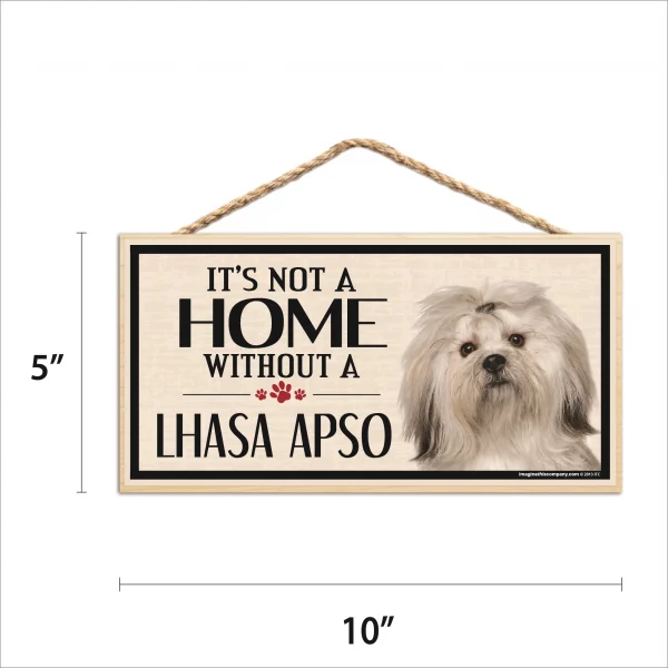 It's Not A Home Without A Lhasa Apso Wood Sign - Image 2