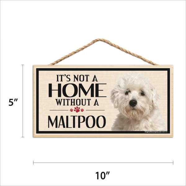It's Not A Home Without A Maltipoo Wood Sign - Image 2