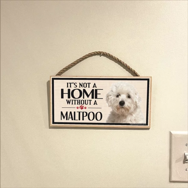 It's Not A Home Without A Maltipoo Wood Sign - Image 3
