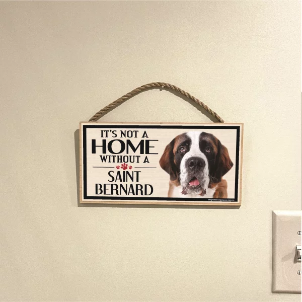 It's Not A Home Without A St. Bernard Wood Sign - Image 3