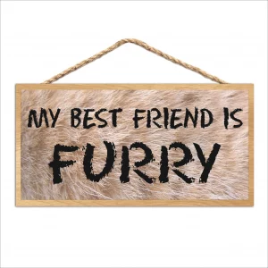 Furry My Best Friend is Furry Wood Sign