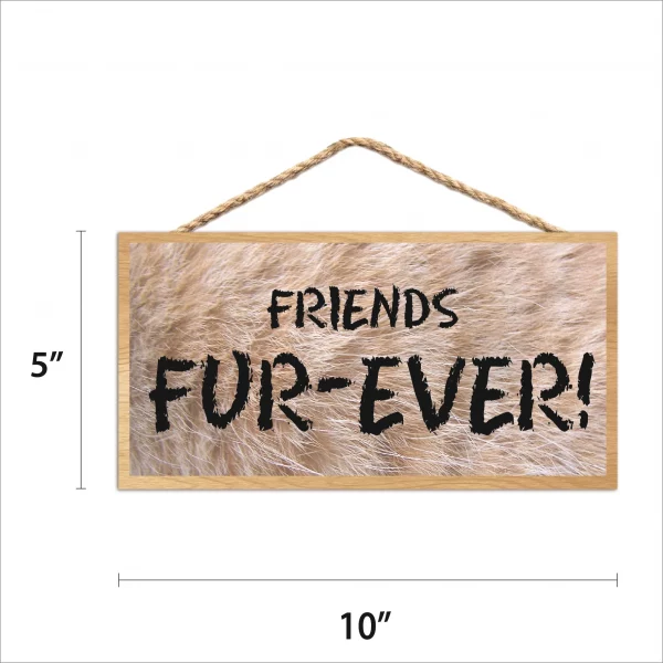 Furry Fur Kids Live Here Wood Sign - Image 2