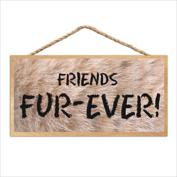 Furry Fur Kids Live Here Wood Sign