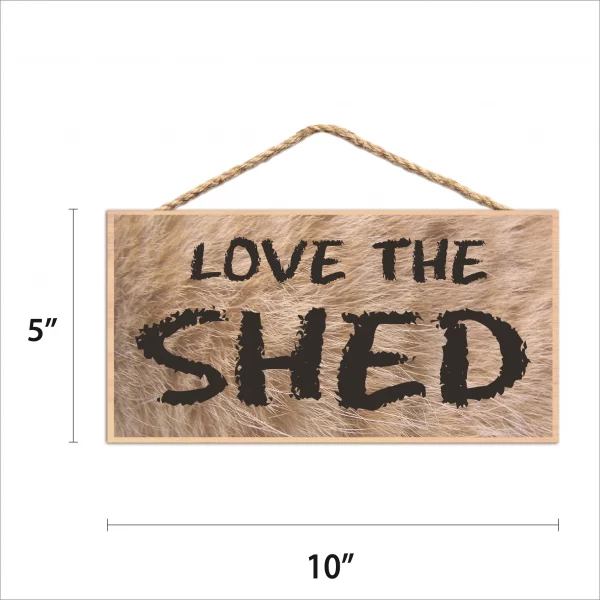 Furry Love The Shed Wood Sign - Image 2