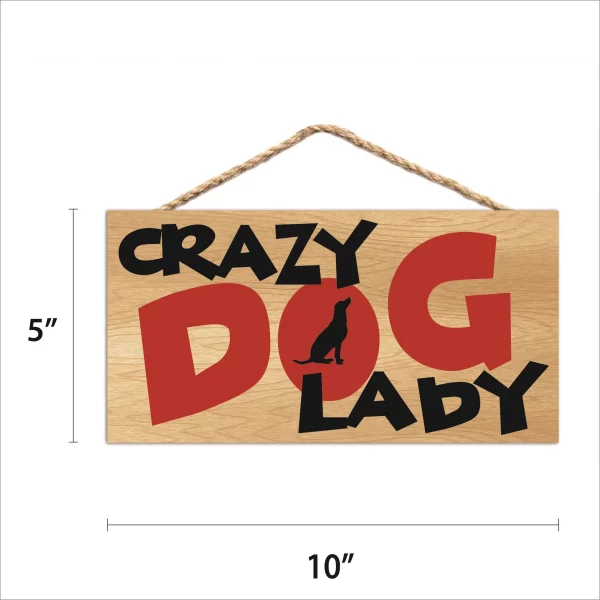 Crazy Dog Lady Wood Sign - Image 2